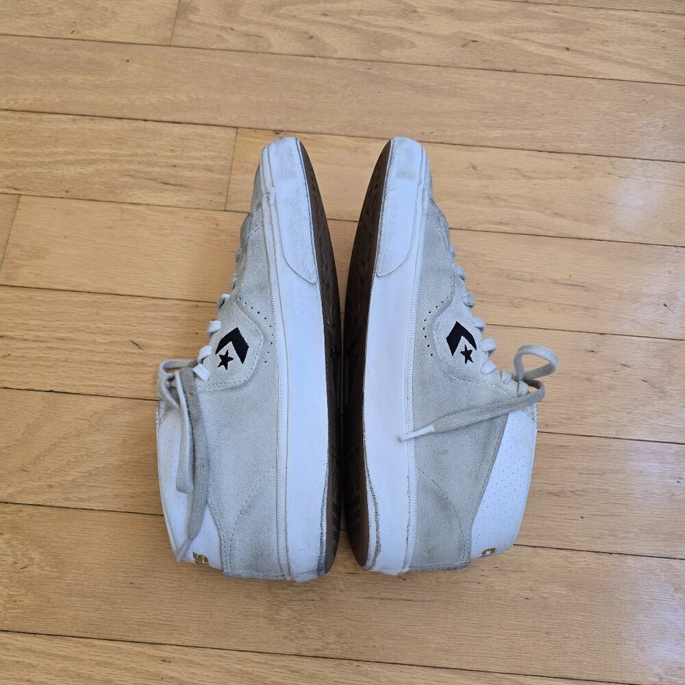 Converse | Louie Lopez Pro Mid white suede skater sneakers | MENS 7.5 - Picture 6 of 8